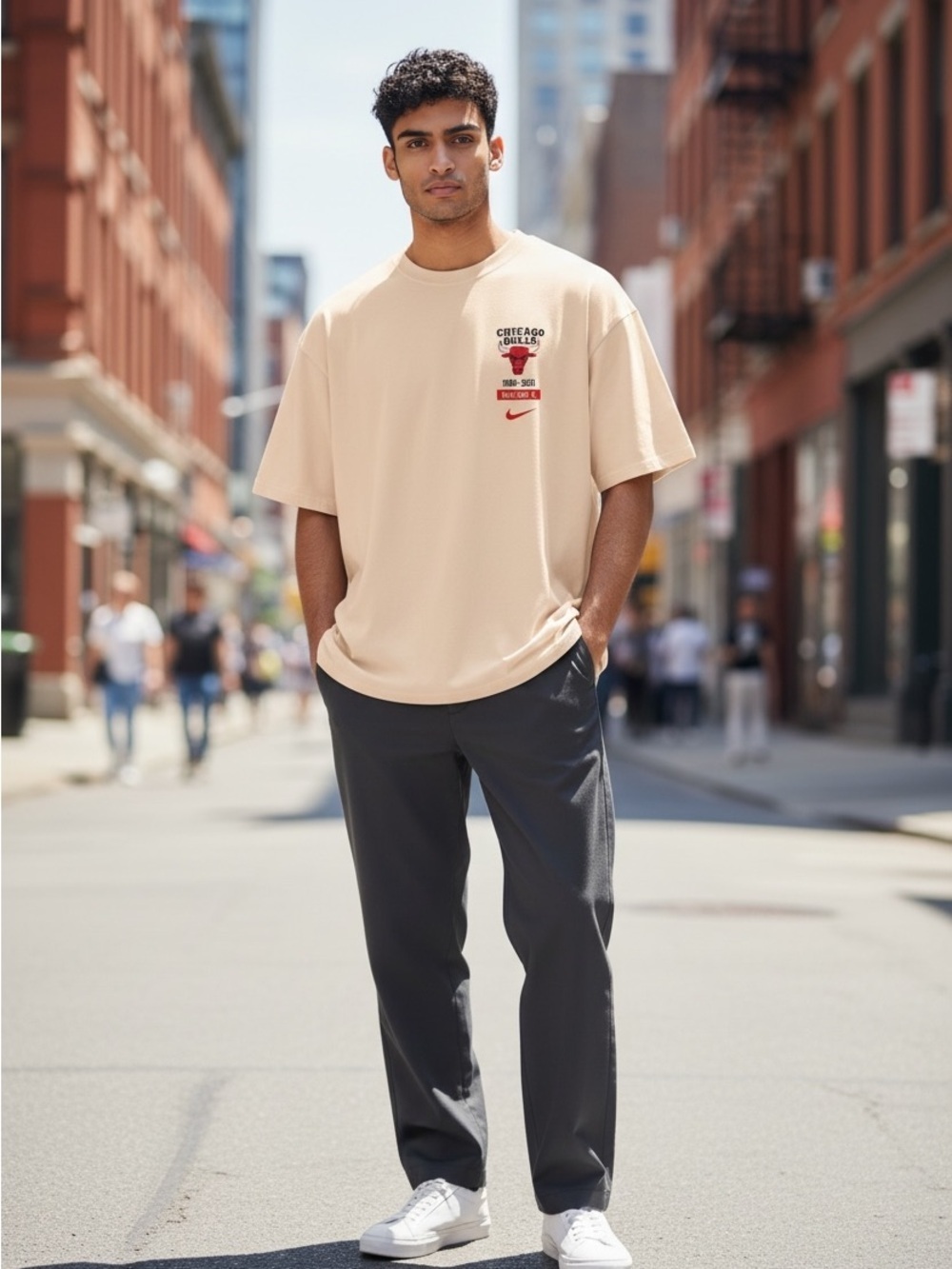 Nike White Chicago Bulls Tee